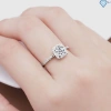 Nhẫn nữ Moissanite 6ly mặt đá vuông xi bạch kim GRA - NNM52, giá 649.000 VND 2