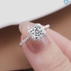 Nhẫn nữ Moissanite 6ly mặt đá vuông xi bạch kim GRA - NNM52, giá 649.000 VND 3