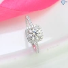 Nhẫn nữ Moissanite 6ly mặt đá vuông xi bạch kim GRA - NNM52, giá 649.000 VND 5