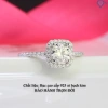 Nhẫn nữ Moissanite 6ly mặt đá vuông xi bạch kim GRA - NNM52, giá 649.000 VND 6
