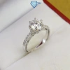 Nhẫn nữ Moissanite 8ly xi bạch kim sang trọng, kiểm định GRA, giá 1.189.000₫