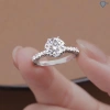 Nhẫn nữ Moissanite 8ly xi bạch kim sang trọng, kiểm định GRA, giá 1.189.000₫ 2