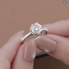 Nhẫn nữ Moissanite 8ly xi bạch kim sang trọng, kiểm định GRA, giá 1.189.000₫ 3