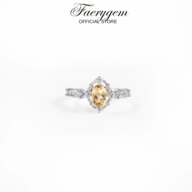 Nhẫn nữ Oval đa đá Citrine, Garnet, Peridot, Topaz, Amethyst, Moonstone - Bạc S925 FaeryGem, giảm còn 997.500₫