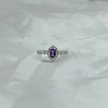 Nhẫn nữ Oval đa đá Citrine, Garnet, Peridot, Topaz, Amethyst, Moonstone - Bạc S925 FaeryGem, giảm còn 997.500₫