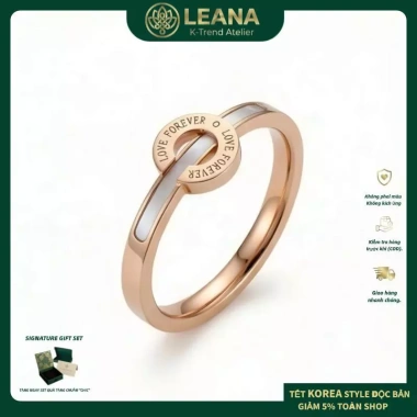 Nhẫn nữ thép không gỉ Forever Love - Quà tặng sang trọng, giá ưu đãi 284.900đ