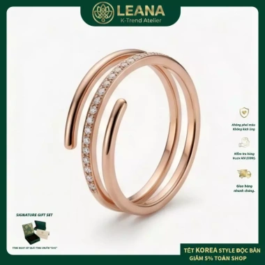 Nhẫn nữ tinh tế đá Cube Zirconia sáng bóng – Dùng hàng ngày, giảm còn 427.900₫