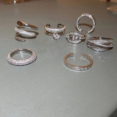 Nhẫn nữ zircon thanh lịch, thiết kế tối giản - Giá ưu đãi 49.474₫, thời trang 2
