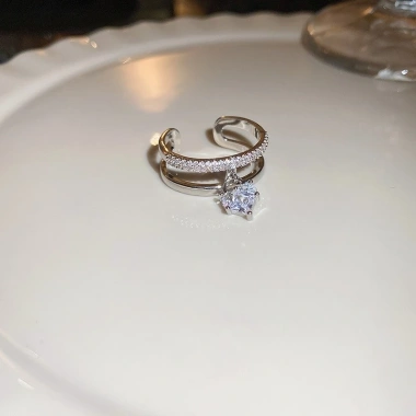 Nhẫn nữ zircon thanh lịch, thiết kế tối giản - Giá ưu đãi 49.474₫, thời trang 4