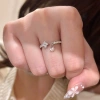 Nhẫn nữ zirconia bạc chuyển sắc cầu vồng - Thiết kế điều chỉnh, thời trang 6