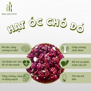 Nhân óc chó Kim Anh Nuts 500gr - Hạt óc chó Mỹ tách vỏ, dinh dưỡng bà bầu, 117.000₫
