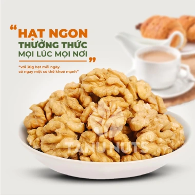 Nhân óc chó vàng TANU NUTS - Hạt óc chó tách vỏ Chile, ngũ cốc dinh dưỡng cho bà bầu, ăn kiêng, giảm cân 156.800 VND 9 Nhân óc chó vàng TANU NUTS - Hạt óc chó tách vỏ Chile, ngũ cốc dinh dưỡng cho bà bầu, ăn kiêng, giảm cân 156.800 VND 9