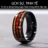 Nhẫn phong thủy Vĩnh Cửu The Vulcano mệnh Hỏa đa tầng vonfram giảm giá 460k 2