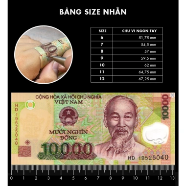 Nhẫn phong thủy Vĩnh Cửu The Vulcano mệnh Hỏa đa tầng vonfram giảm giá 460k