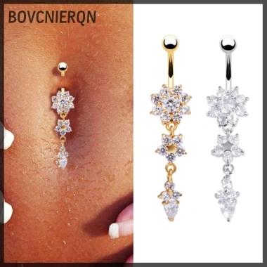 Nhẫn rốn thời trang nữ pha lê kim loại và zircon sang trọng chỉ 49.280₫ 2