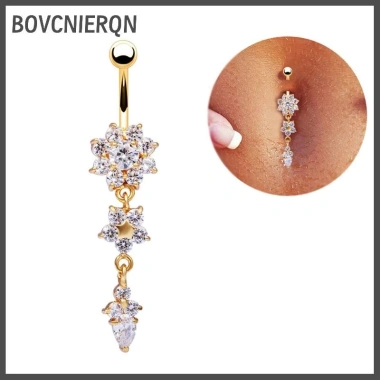 Nhẫn rốn thời trang nữ pha lê kim loại và zircon sang trọng chỉ 49.280₫ 3