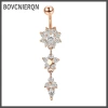 Nhẫn rốn thời trang nữ pha lê kim loại và zircon sang trọng chỉ 49.280₫ 4