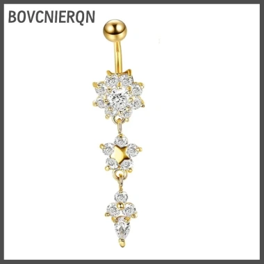 Nhẫn rốn thời trang nữ pha lê kim loại và zircon sang trọng chỉ 49.280₫ 5