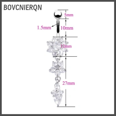 Nhẫn rốn thời trang nữ pha lê kim loại và zircon sang trọng chỉ 49.280₫ 6
