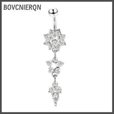 Nhẫn rốn thời trang nữ pha lê kim loại và zircon sang trọng chỉ 49.280₫ 7