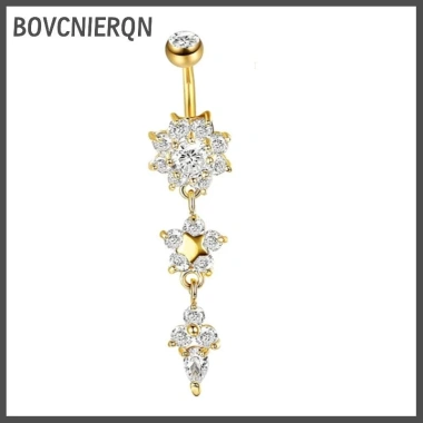 Nhẫn rốn thời trang nữ pha lê kim loại và zircon sang trọng chỉ 49.280₫ 8