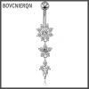 Nhẫn rốn thời trang nữ pha lê kim loại và zircon sang trọng chỉ 49.280₫ 9