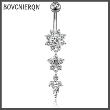 Nhẫn rốn thời trang nữ pha lê kim loại và zircon sang trọng chỉ 49.280₫ 9