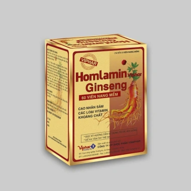 Nhân Sâm Hanomin (Homlamin Ginseng) 60 viên nang mềm - Bổ vitamin, khoáng chất - 65.000đ - Châu Ngân Pharma