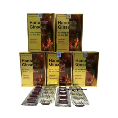 Nhân Sâm Hanomin (Homlamin Ginseng) 60 viên nang mềm - Bổ vitamin, khoáng chất - 65.000đ - Châu Ngân Pharma 5 Nhân Sâm Hanomin (Homlamin Ginseng) 60 viên nang mềm - Bổ vitamin, khoáng chất - 65.000đ - Châu Ngân Pharma 5