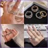 Nhẫn Sao Thổ lấp lánh hai lớp VIVIENNE WESTWOOD, tháo rời hành tinh, trang sức tiệc sang trọng, quà Tình nhân 349.800 VND