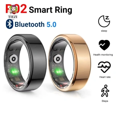 Nhẫn sức khỏe thông minh TIEZI IP68 chống nước – Theo dõi giấc ngủ, vỏ thép – Giá 337.920₫