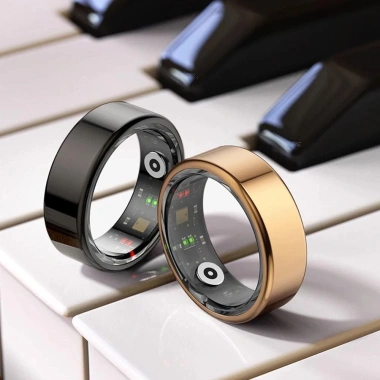 Nhẫn sức khỏe thông minh TIEZI IP68 chống nước – Theo dõi giấc ngủ, vỏ thép – Giá 337.920₫