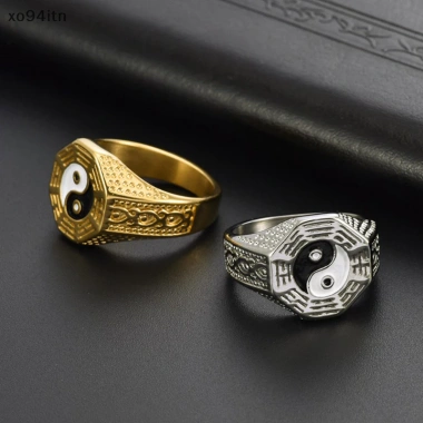 Nhẫn Thái Cực Qian Kun Bagua Âm Dương - Điều chỉnh, May mắn, Quà tặng tốt lành