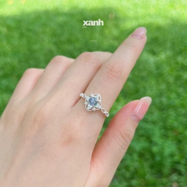 Nhẫn Thanh Anh bạc 999 ngũ hành may mắn - Lấp lánh, thanh lịch văn phòng | Xanh Jewelry 10 Nhẫn Thanh Anh bạc 999 ngũ hành may mắn - Lấp lánh, thanh lịch văn phòng | Xanh Jewelry 10