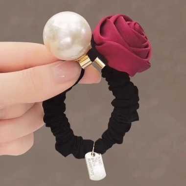 Nhẫn Tóc Ngọc Trai Co Dãn Phù Hợp Đuôi Ngựa và Kiểu Tóc Khác, Giá 30.650₫