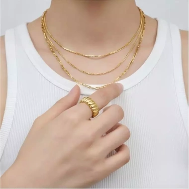 Nhẫn tuyên bố ba chiều dày đa dụng cho nam nữ xếp chồng tiện lợi - LEANA hộp quà 7