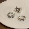 Nhẫn Vintage Gothic Pentagram Ngôi Sao Hợp Kim Mở Điều Chỉnh - Punk Bạc 37.950đ