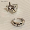 Nhẫn Vintage Gothic Pentagram Ngôi Sao Hợp Kim Mở Điều Chỉnh - Punk Bạc 37.950đ 5