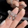Nhẫn Vivienne Westwood Zircon Trái Tim Nhỏ Giọt - Cao Cấp, Ngọt Ngào, Giá 150k 4