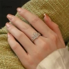 Nhẫn Vương Miện Zircon Hình Trái Tim Điều Chỉnh - Thiết Kế Công Chúa Đám Cưới, Quà Tặng Nữ 30k 2