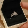 Nhẫn Vương Miện Zircon Hình Trái Tim Điều Chỉnh - Thiết Kế Công Chúa Đám Cưới, Quà Tặng Nữ 30k 7