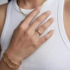 Nhẫn X LEANA Gold dát khối sáng bóng, đá zirconia, thiết kế đeo chéo phong cách nữ 6