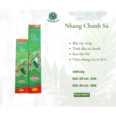 Nhang Chanh Sả Làng Ta 100 nén dài 30cm và 40cm - Nhang sạch, giá ưu đãi 35.000đ 2 Nhang Chanh Sả Làng Ta 100 nén dài 30cm và 40cm - Nhang sạch, giá ưu đãi 35.000đ 2