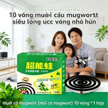 Nhang Đuổi Muỗi Thảo Dược Ngải Cứu Tự Nhiên Không Mùi Hóa Chất Phòng Ngủ & Phòng Trẻ Em