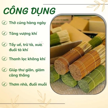 Nhang khuynh diệp 30-40cm thơm dịu nhe, ít khói, chân mộc Gia Tiên & Chung Cư, 86.250₫ 5
