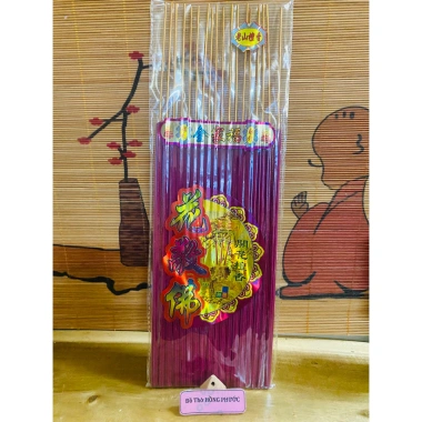Nhang nở hoa 6 cánh 1trụ lộc, 18 cây 40cm, đàn hương đỏ nâu - Giá chỉ 49.000₫