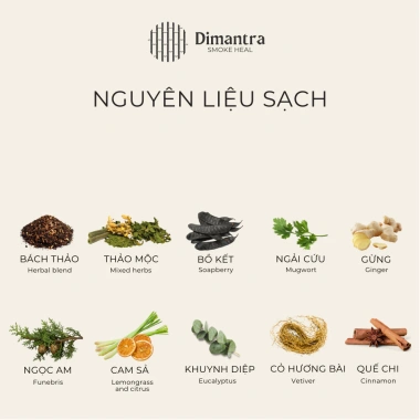 Nhang sạch 1/2kg 10 loại thảo mộc Dimantra - Ít khói, hương thơm nhẹ, an toàn sức khỏe, giá 65.000 VND 3