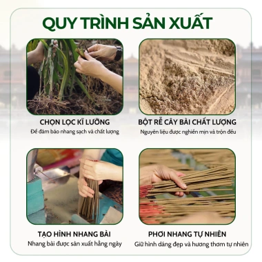 Nhang sạch Tân Nguyên 170‑190mm, thơm cao cấp, ít khói, an toàn sức khỏe - 70.000đ 5