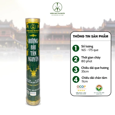 Nhang sạch Tân Nguyên 170‑190mm, thơm cao cấp, ít khói, an toàn sức khỏe - 70.000đ 8