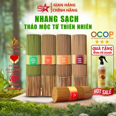 Nhang Sạch Thảo Mộc 5 sao 1kg - Hương dịu nhẹ, ít khói, an toàn, OCOP, 159.000 VND 2